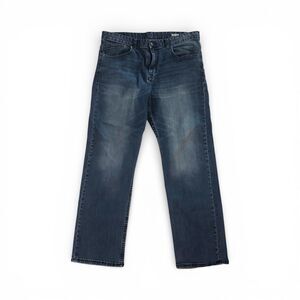 Calvin Klein Mens Jeans Size 36x32 Relaxed Straight Leg Blue Dark Wash